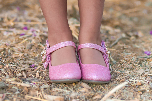 Royal sparkle bow heels