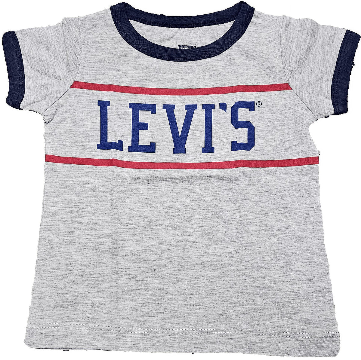 Levi's Logo Ringer Tee (Toddler Girls) GREY 2T