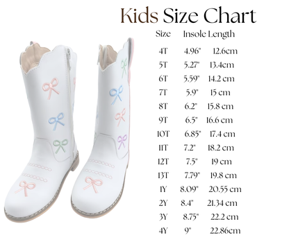 Rodeo Ribbons Bow embroidered cowboy boots