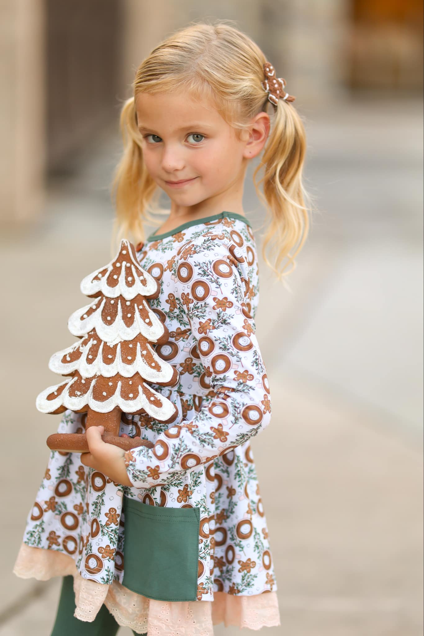 Crochet gingerbread Hair clips