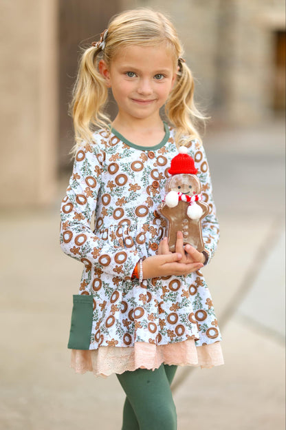 Crochet gingerbread Hair clips