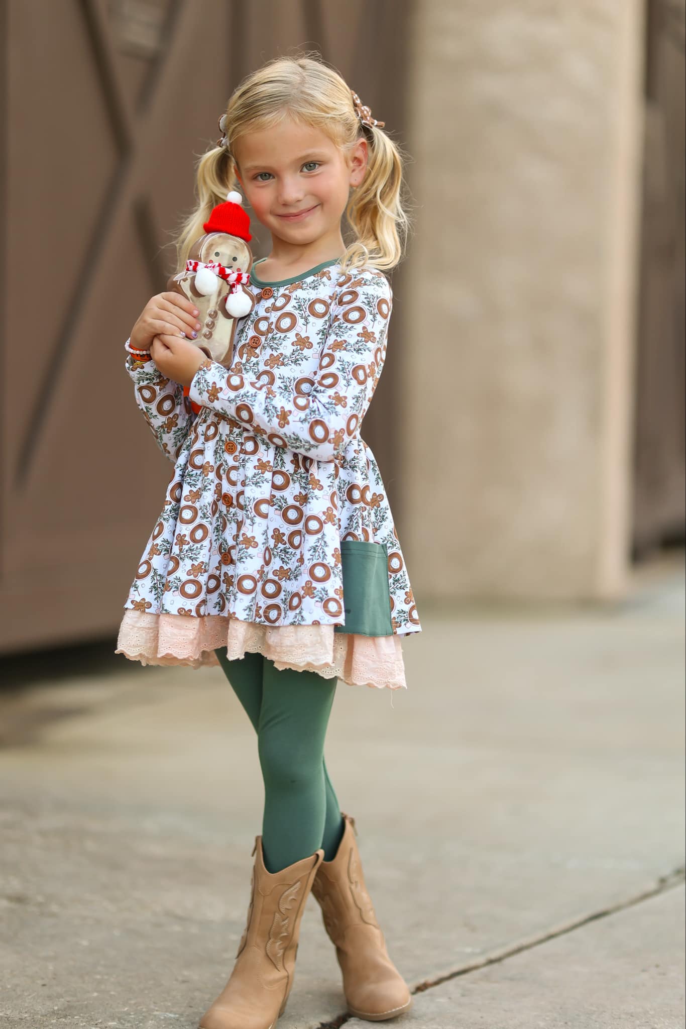 Crochet gingerbread Hair clips