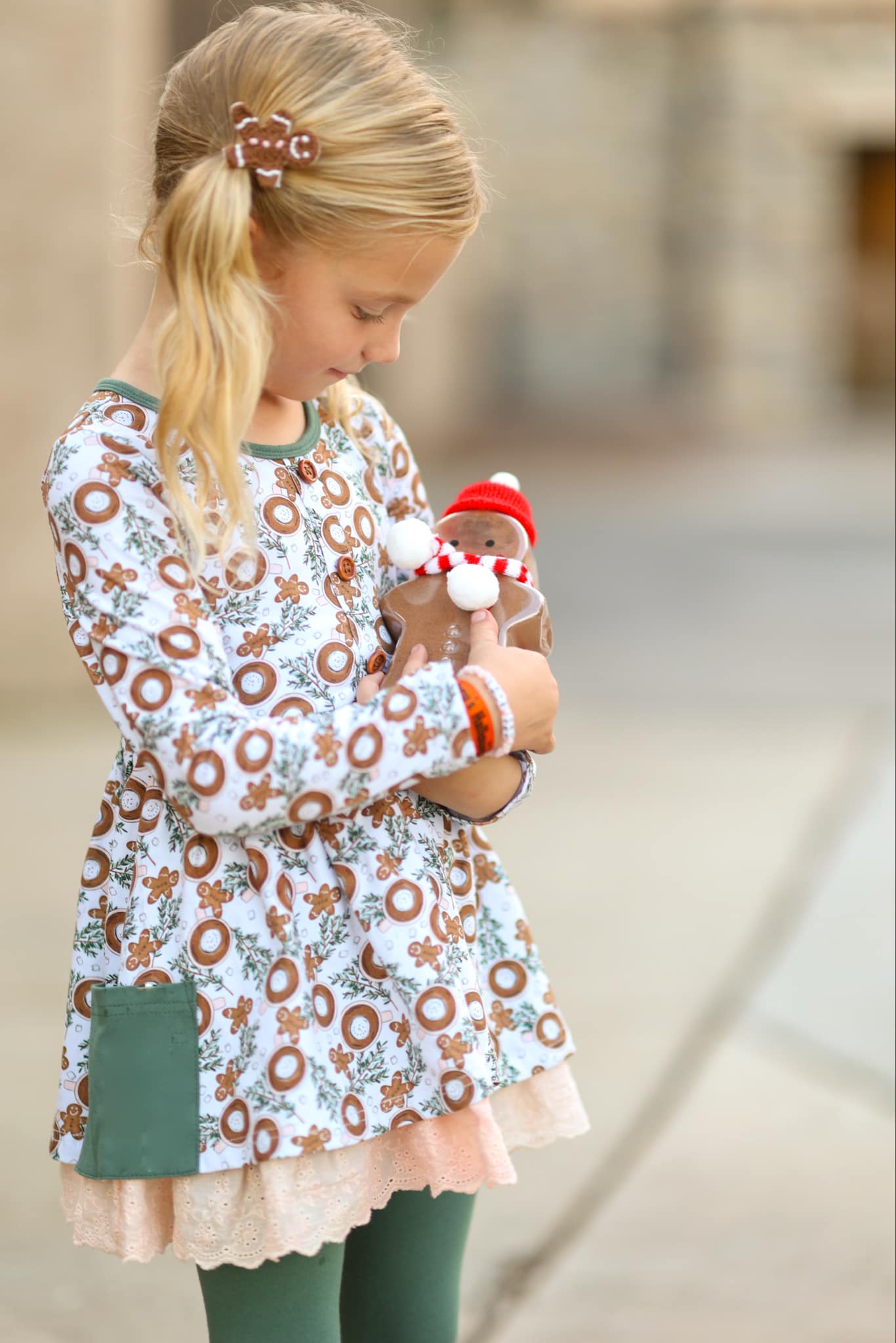 Crochet gingerbread Hair clips