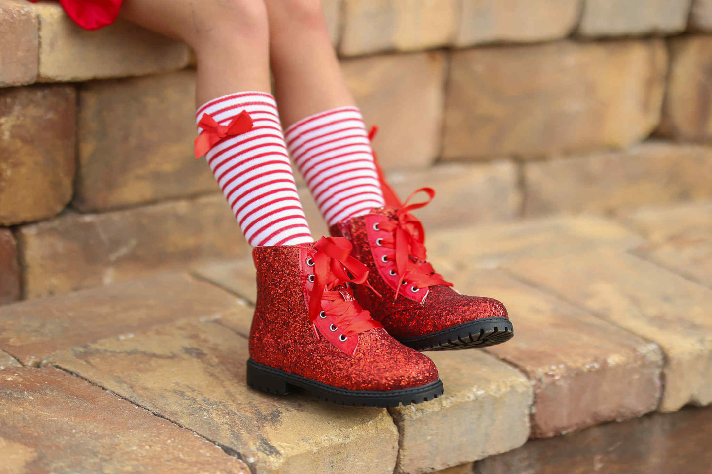 Sparkle squad glitter combat boots