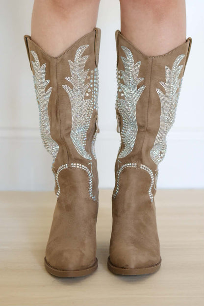 Diamond Dust Women's Western Rhinestone Boots
