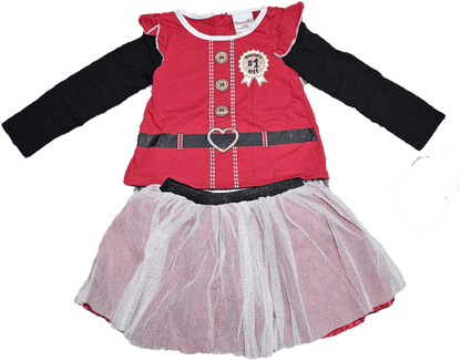 Nannette Girls Santa's #1 Elf 2 pc skirt set 24M