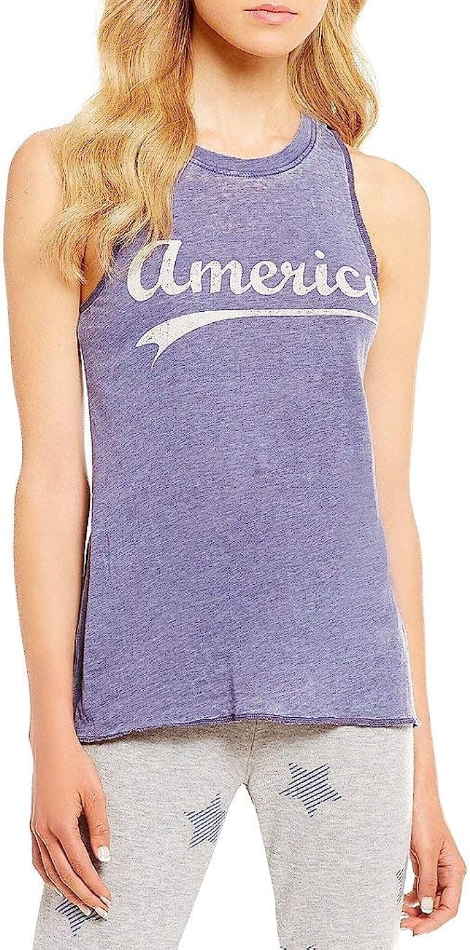 PJ Salvage America-Screen Print Jersey Knit Sleep Tank small