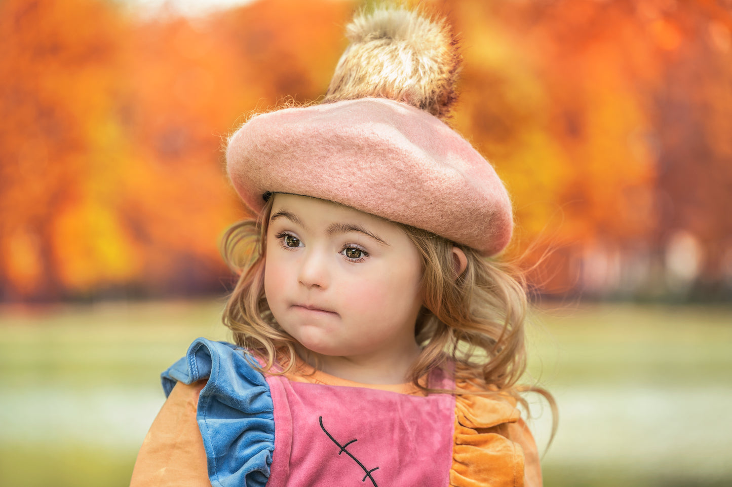 Fur pom beret (small pom)