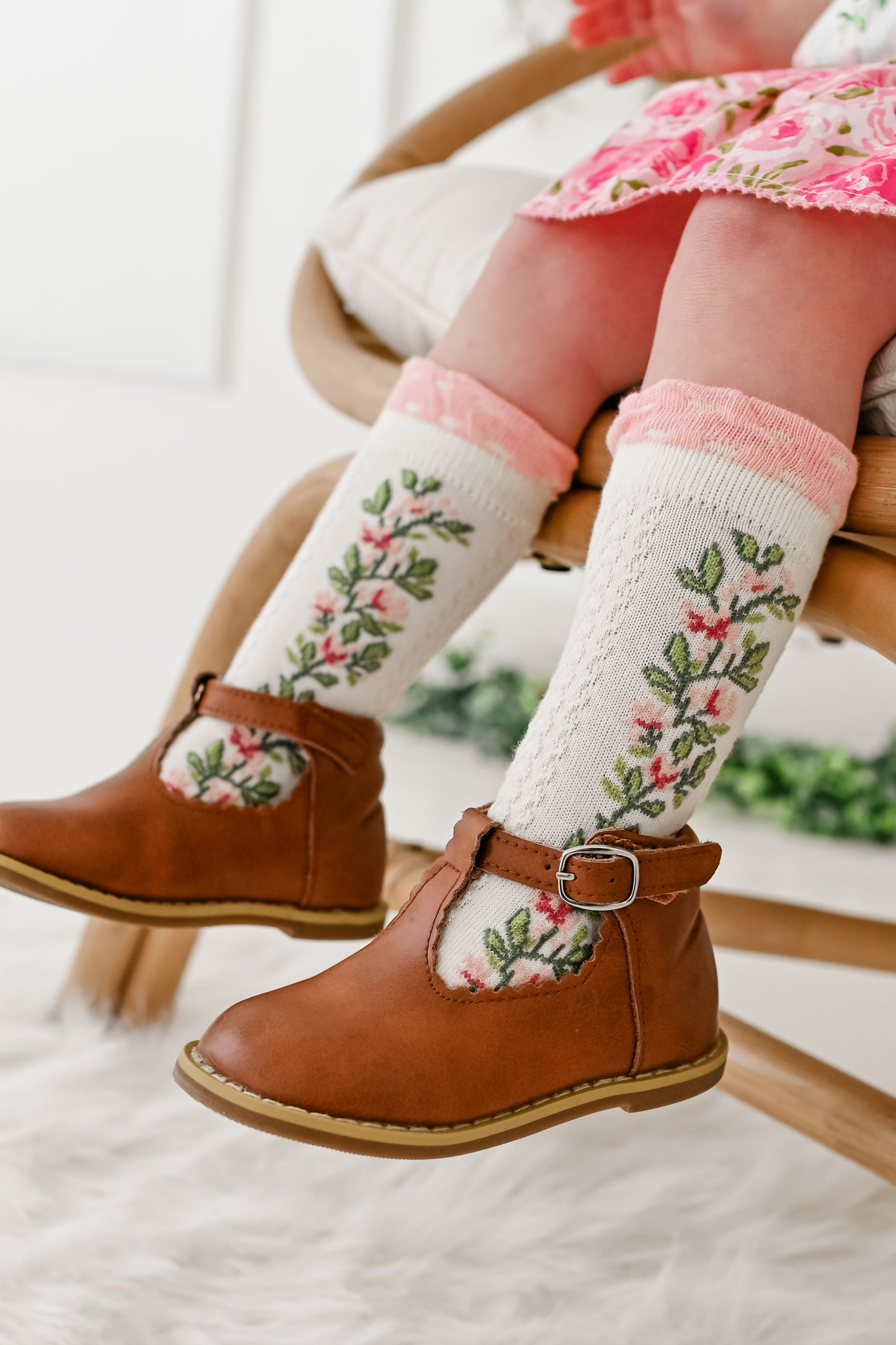 Spring floral socks
