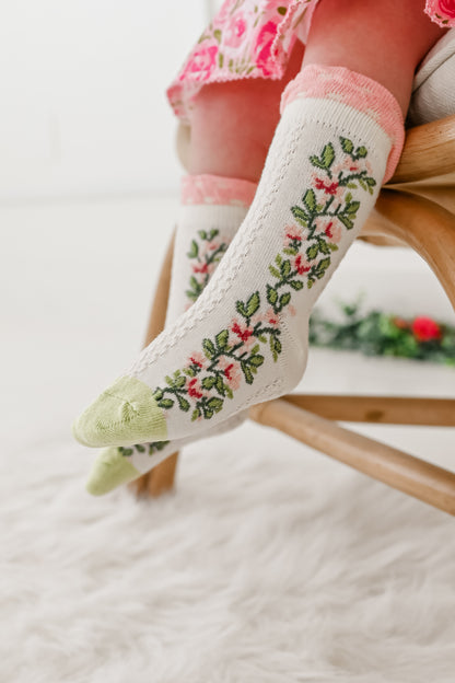 Spring floral socks