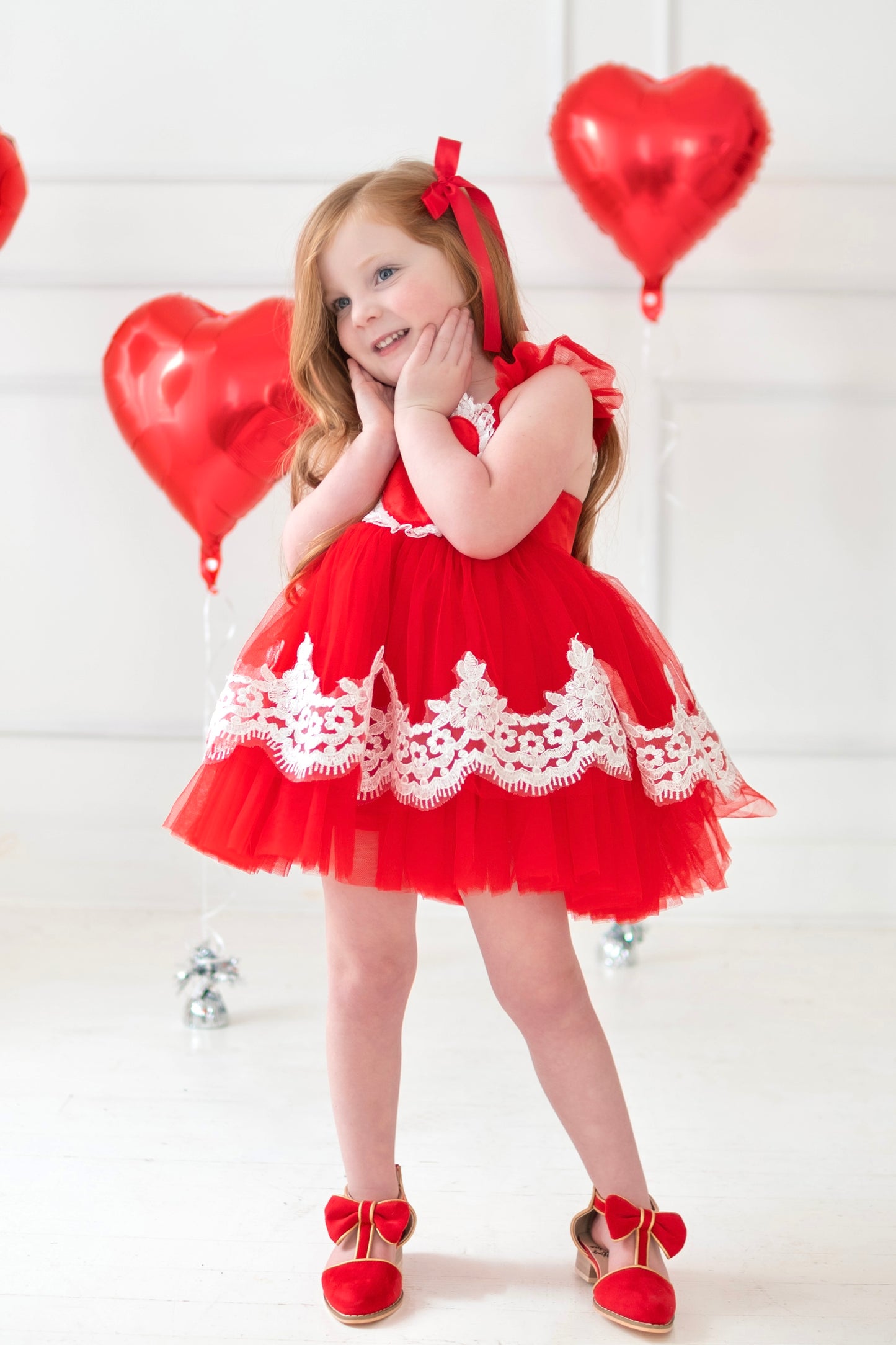 Scarlet sweetheart heels - Ready to ship