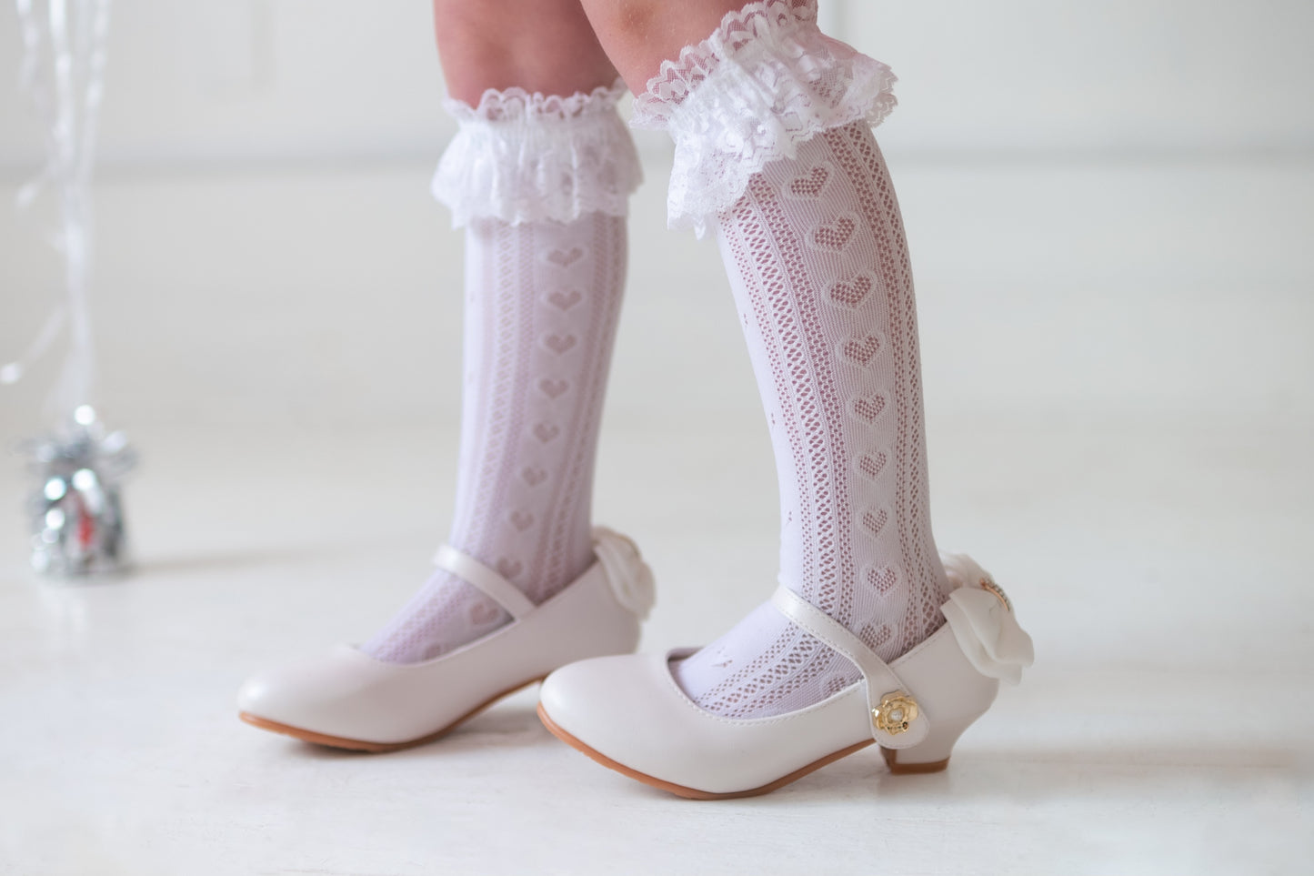 Cherie Amour Heart lace stocking