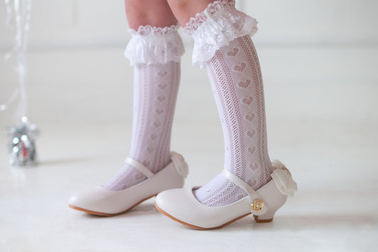 Cherie Amour Heart lace stocking