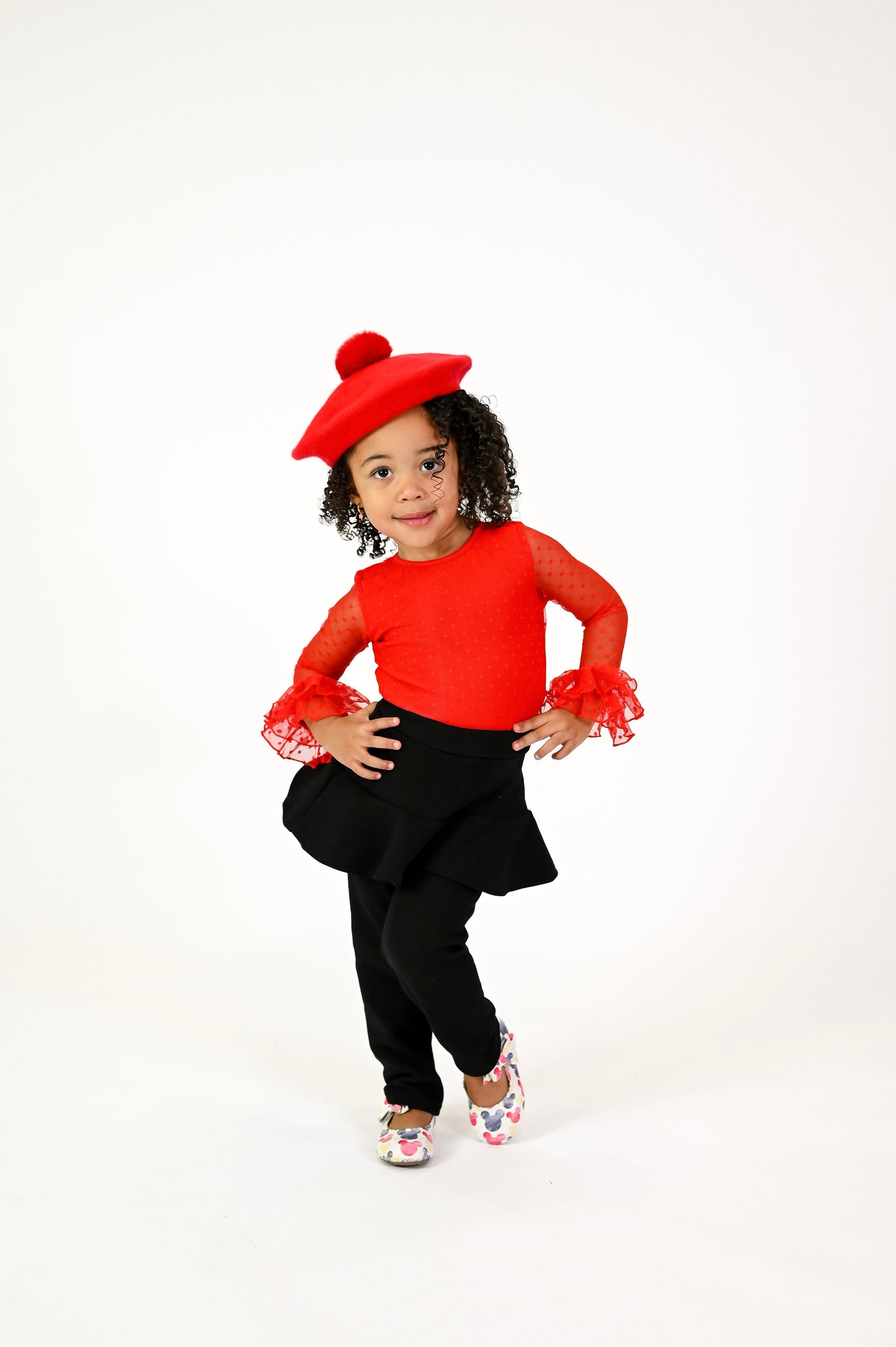Skirted fleece lined leggings