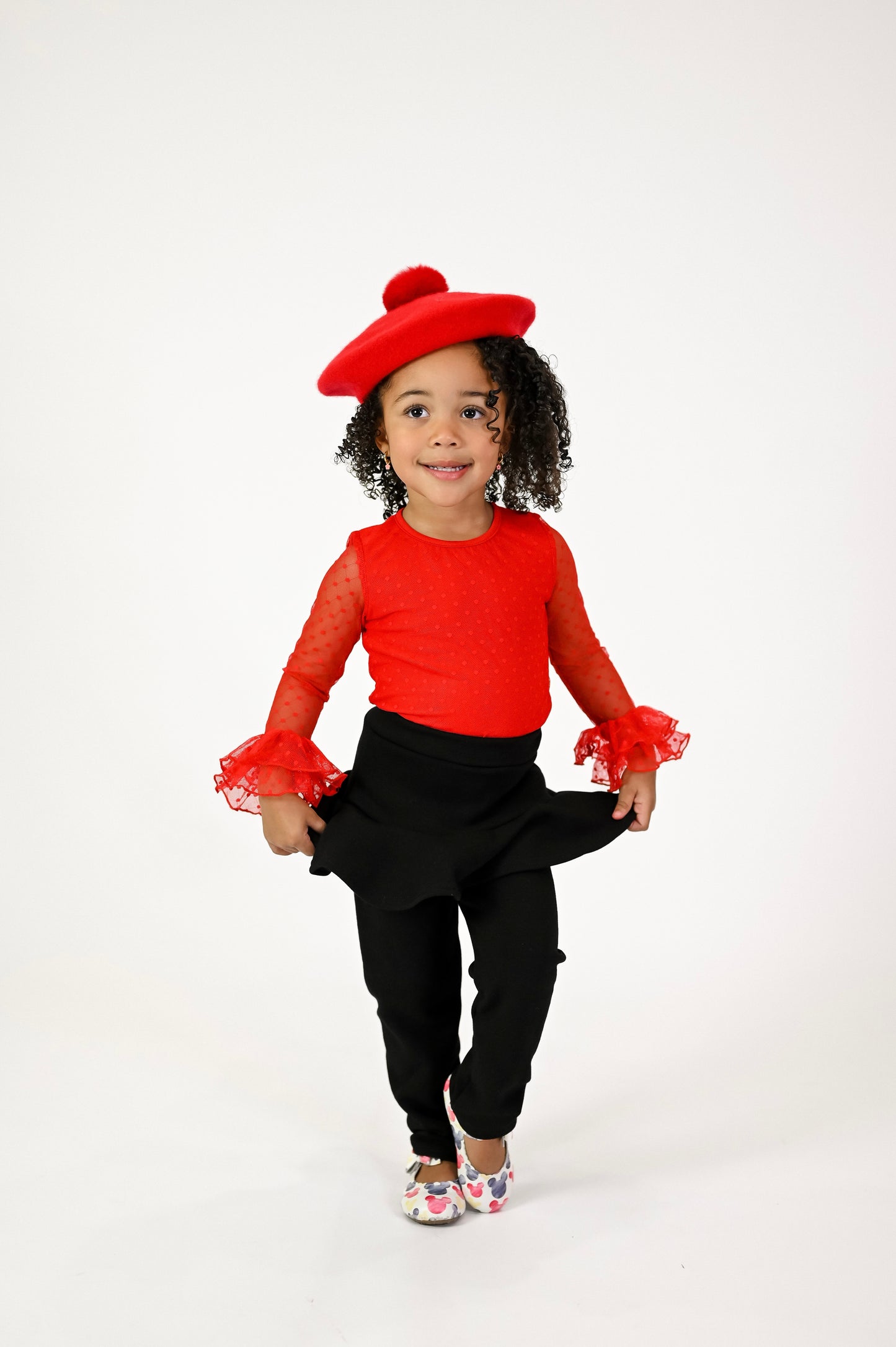 Skirted fleece lined leggings