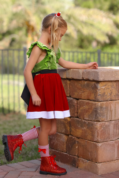 Striped bow socks