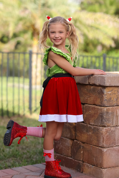 Striped bow socks