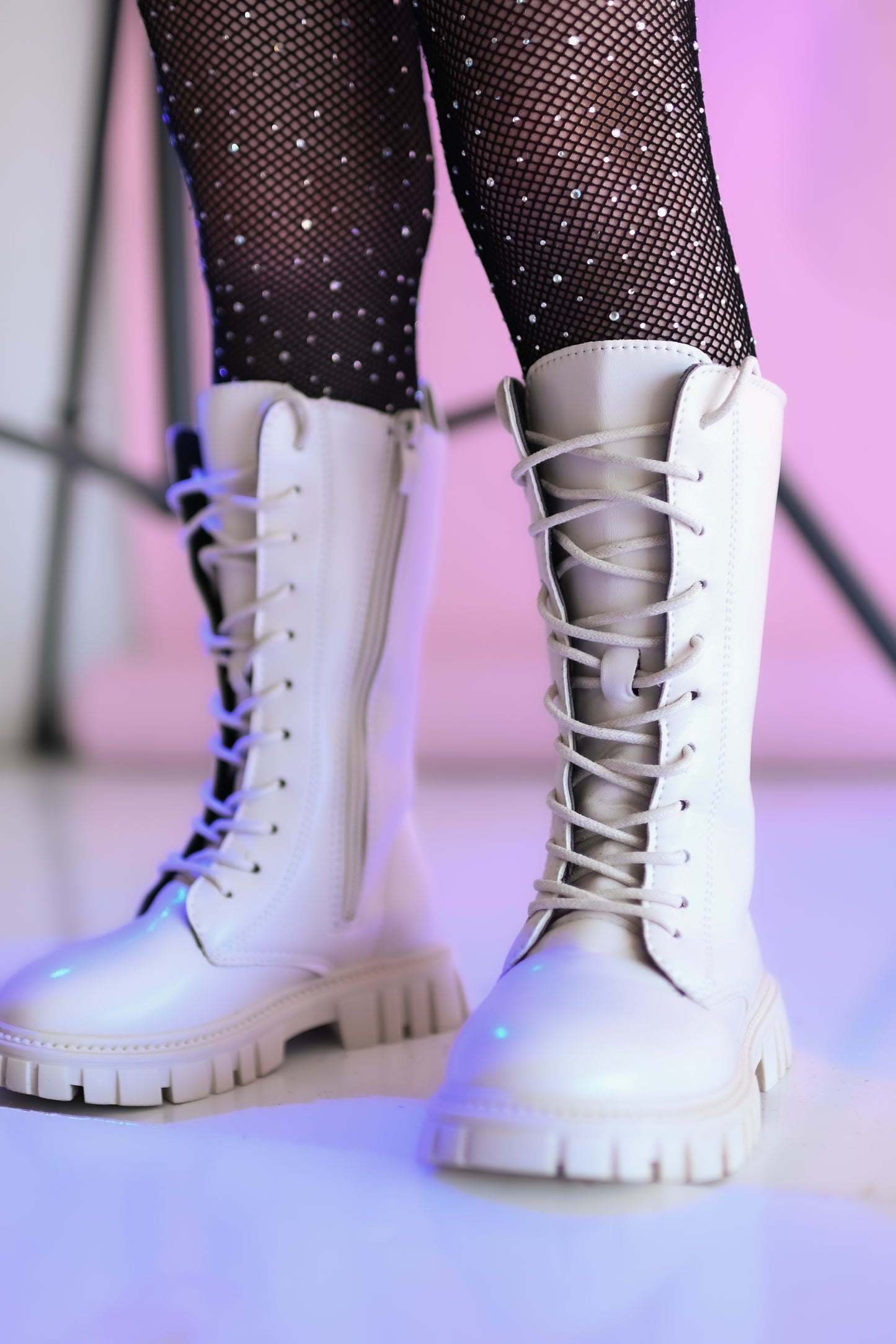 Kpop hunter tall combat boots