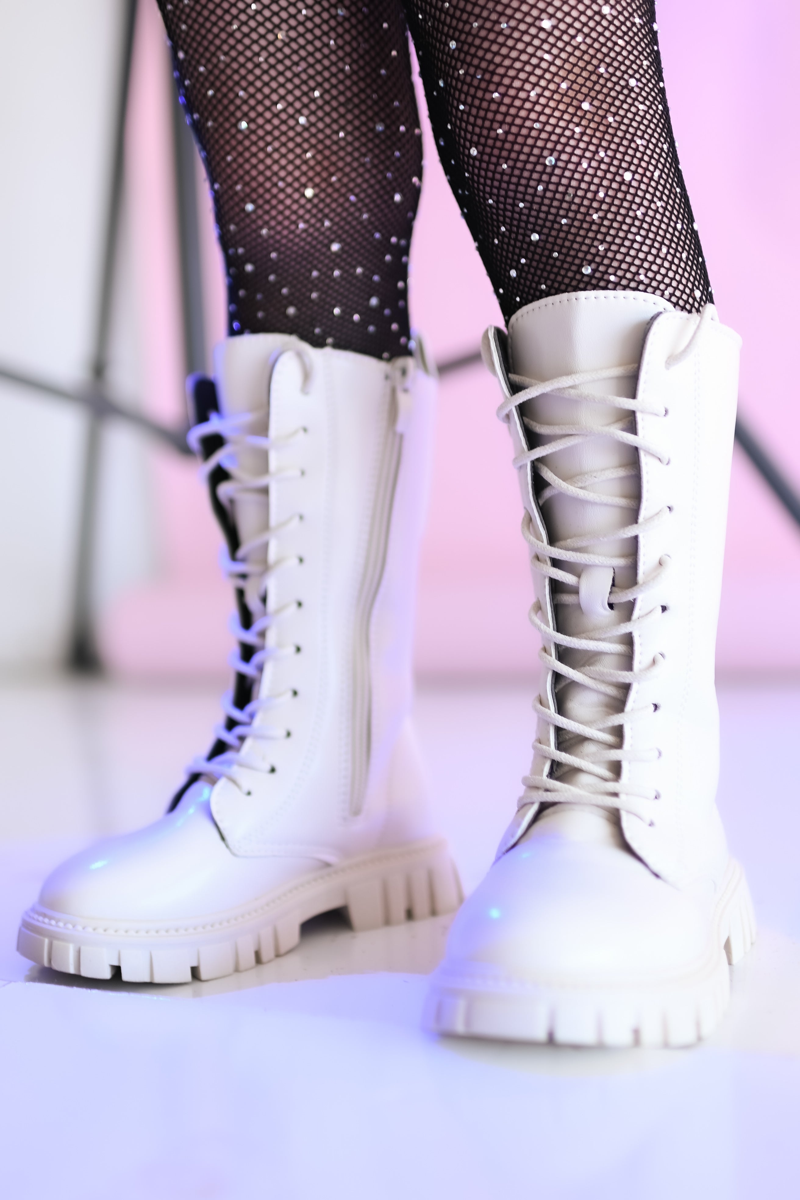 Kpop Hunter Tall Combat Boots | K-Pop Demon Hunter Cosplay Boots