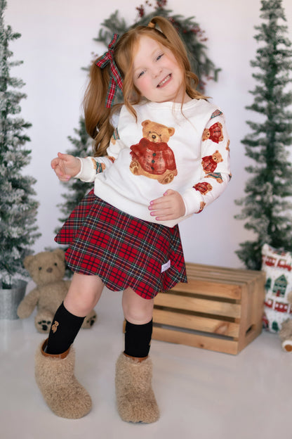 Teddy Bear embroidered socks