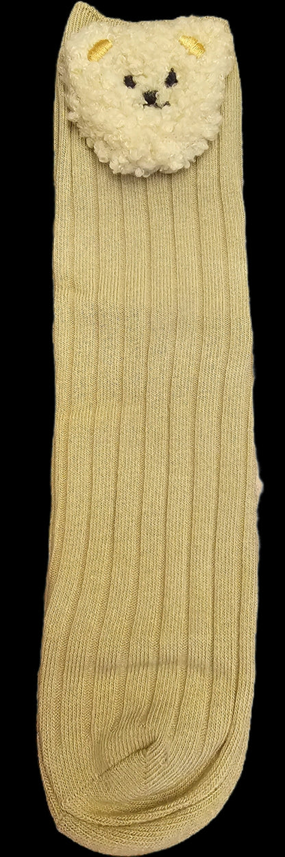Teddy bear face socks (thinner bear)