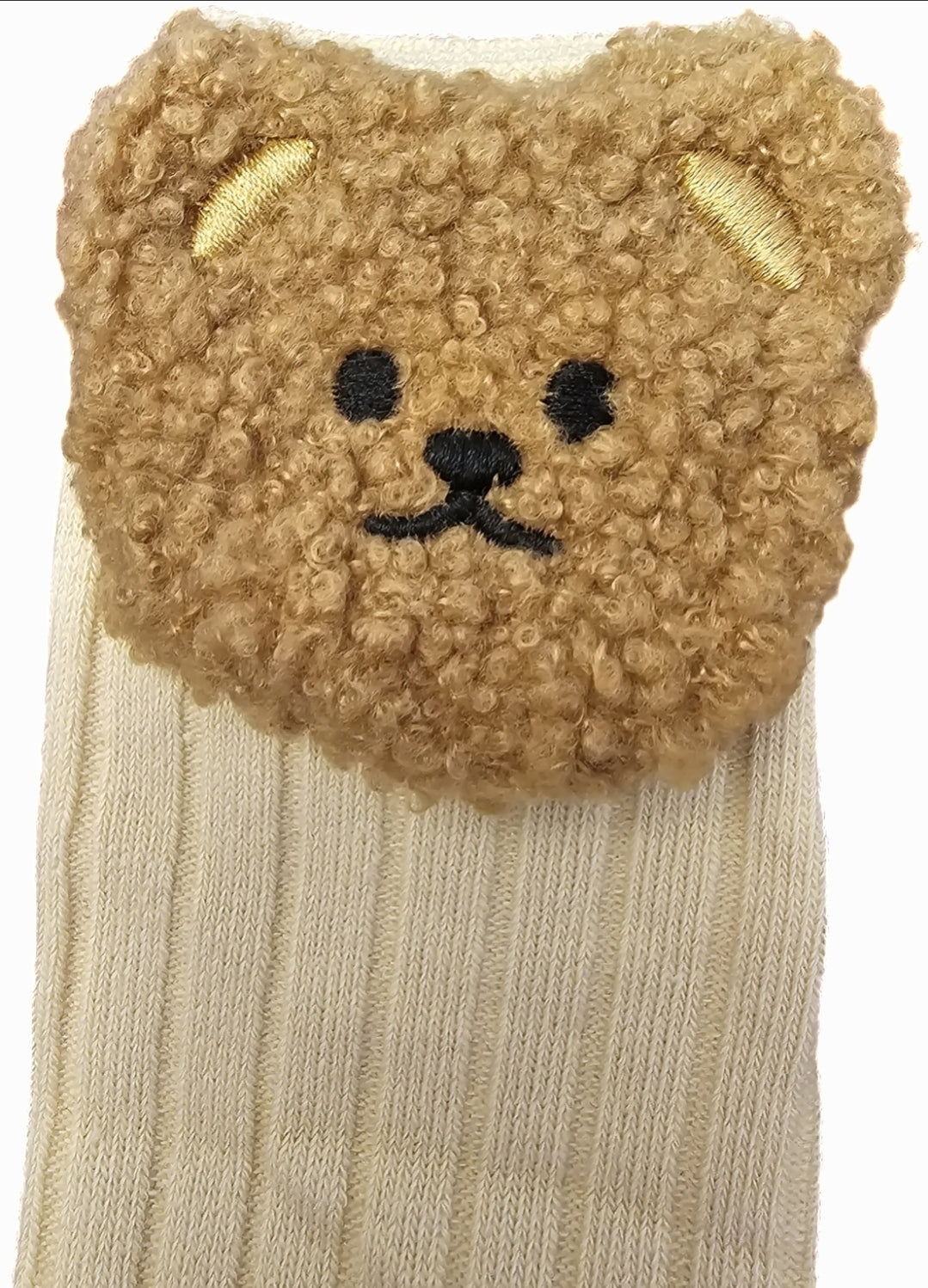 Teddy bear face socks (thinner bear)