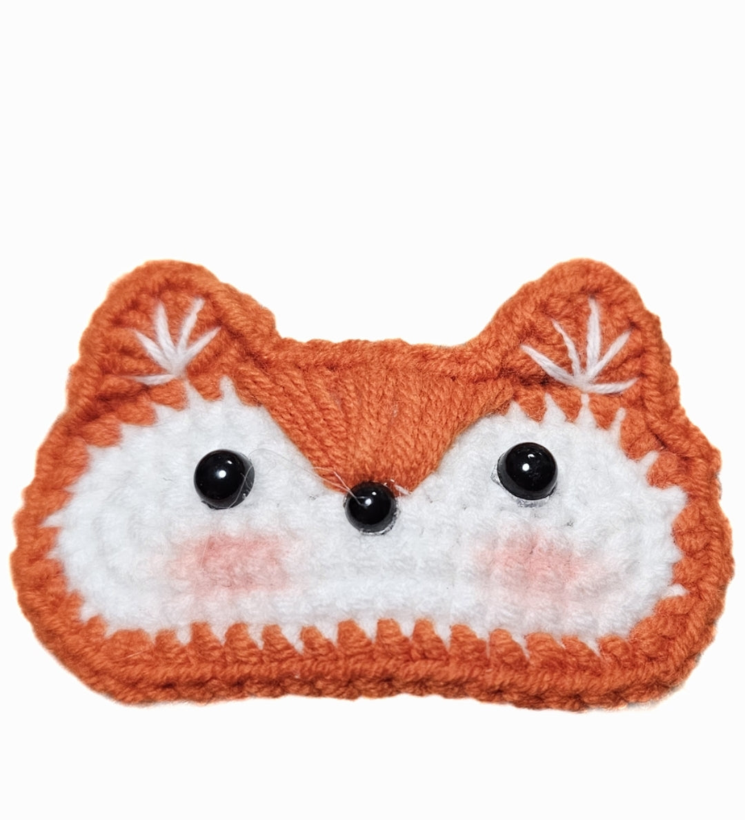 Fox and party bear crochet hair clips - handmade