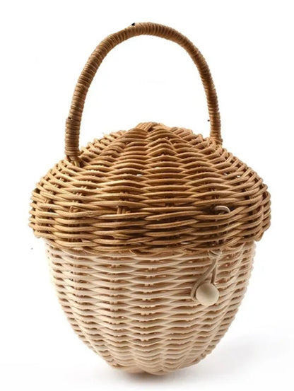 Rattan Acorn bag RTS