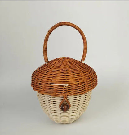 Rattan Acorn bag RTS