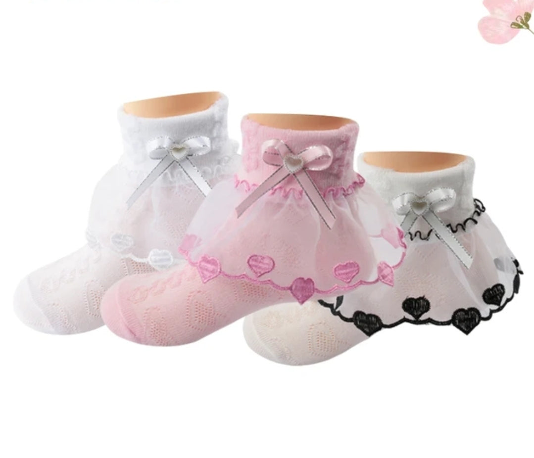 Heart lace Ankle Sock