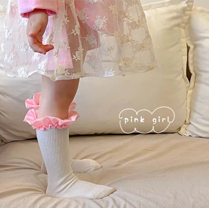 Neon checkered top socks