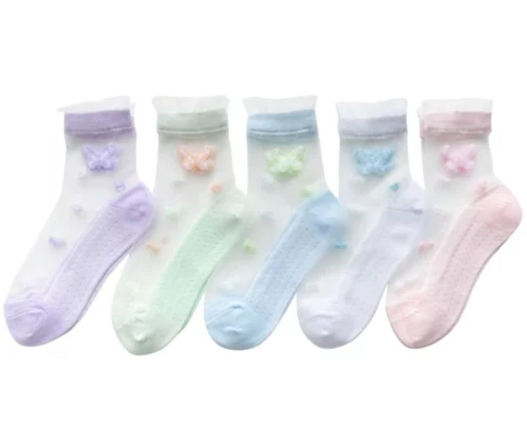 Butterfly Sheer Ankle Sock