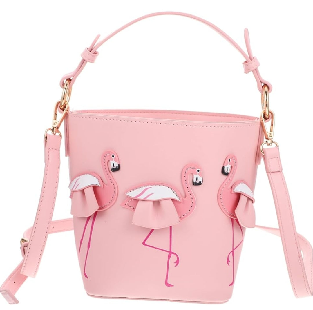 Flamingo bucket bag