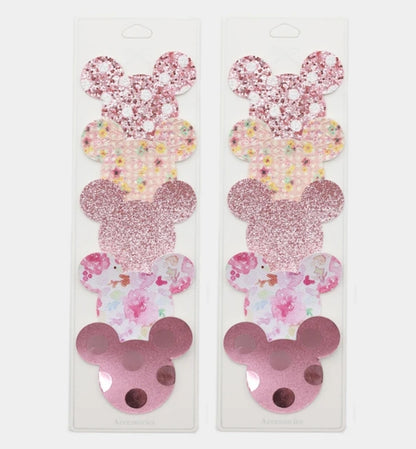 Magical Mouse head hair clips set of 5