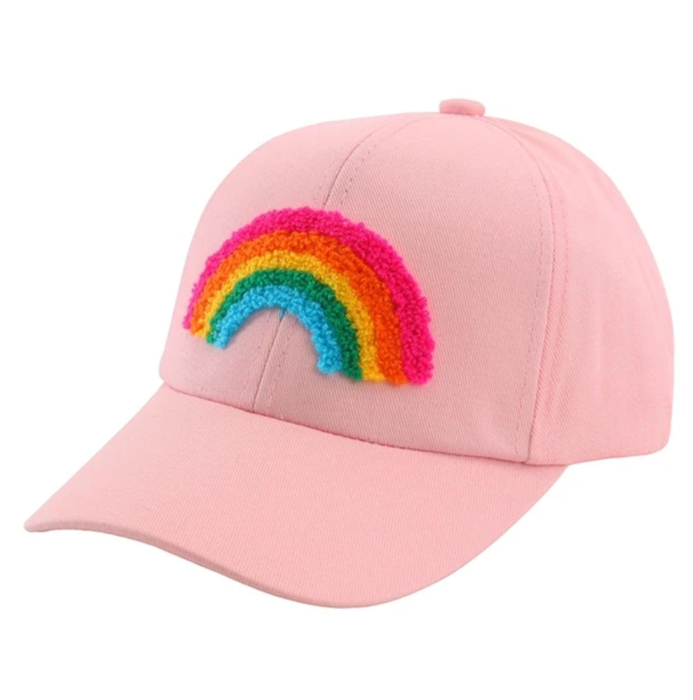 Chenille rainbow ball cap Hat (kids)