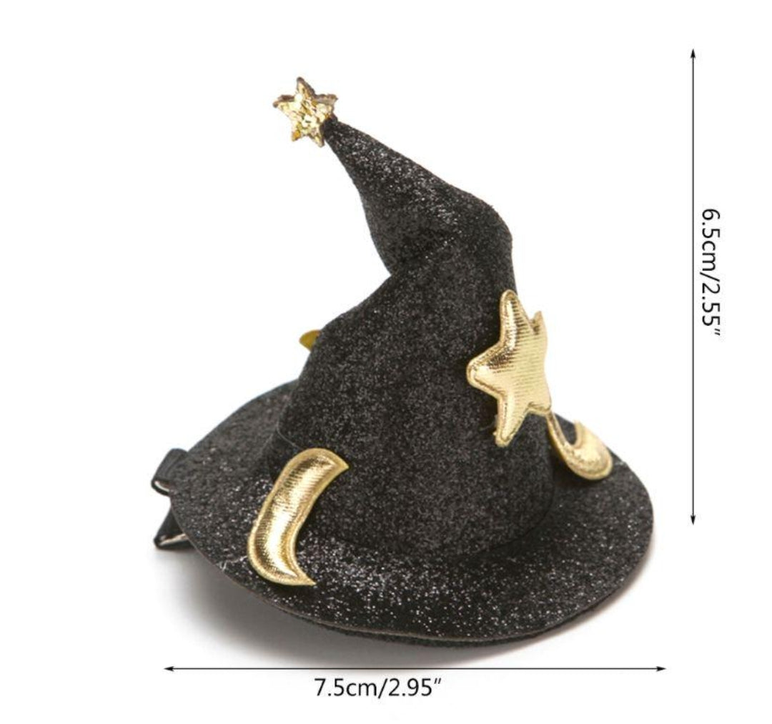 Witch hat hair clips