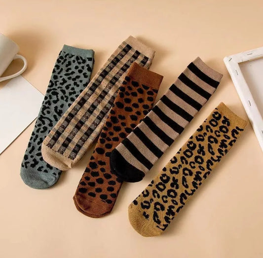 Animal print socks