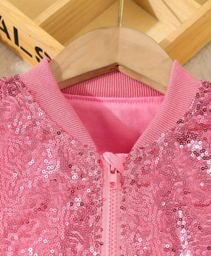 Pop star bling sequin jacket & skirt set