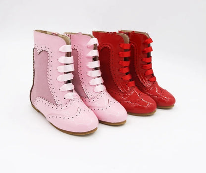 Esmeralda Spanish patent and suede boots