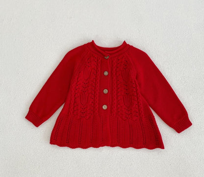 Pointelle cardigan