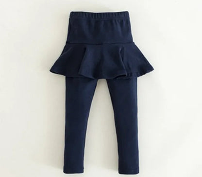 Skirted fleece lined leggings