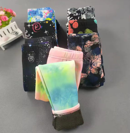 Fleece lined leggings (Prints)