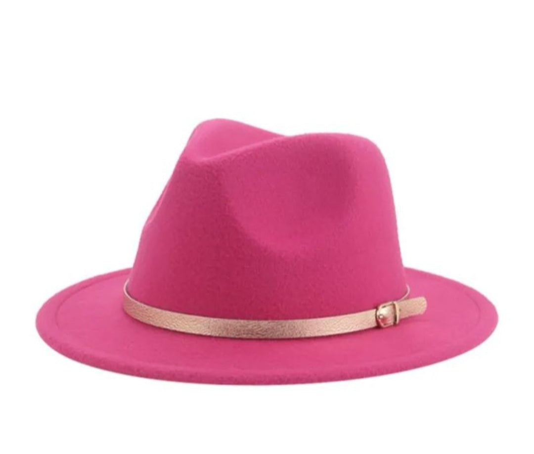 Fedora belted hat