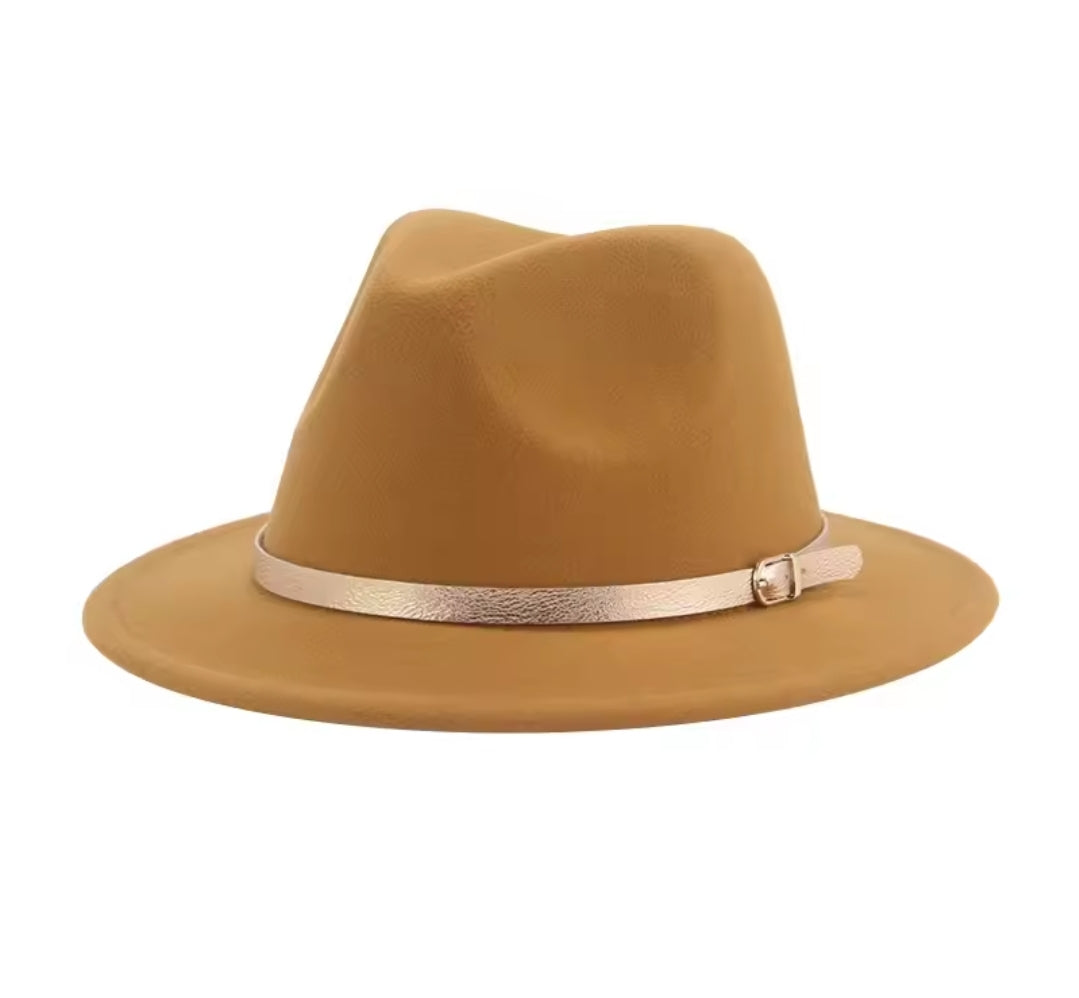 Fedora belted hat