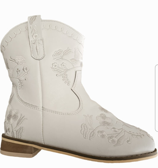 Embroidered floral cowboy boots Mom and me match
