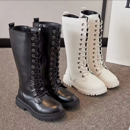 Kpop tall combat boots