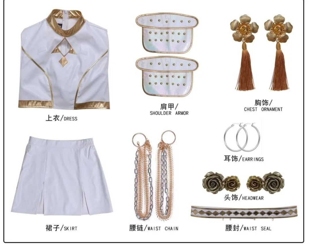 Kpop cosplay costume sets white