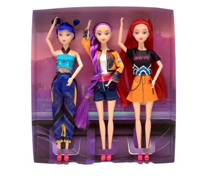 Kpop demon hunter dolls 3 piece set ready to ship