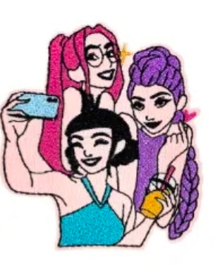 Chenille patches for personalized denim jacket