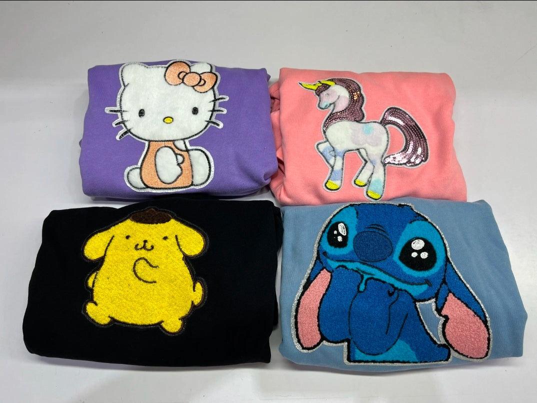 Personalized sweatshirt chenille patches